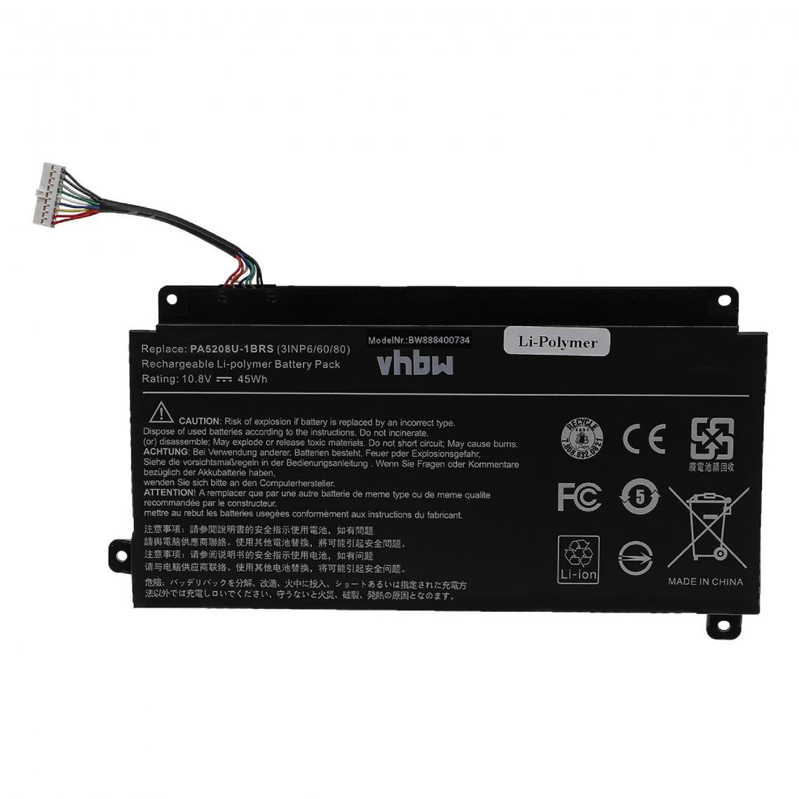Vhbw - vhbw Batterie compatible avec Toshiba Chromebook CB30-B, CB30-B-103, CB30-B-104, CB30-B3121 ordinateur portable (4166mAh, 10,8V, Li-polymère) - Batterie PC Portable