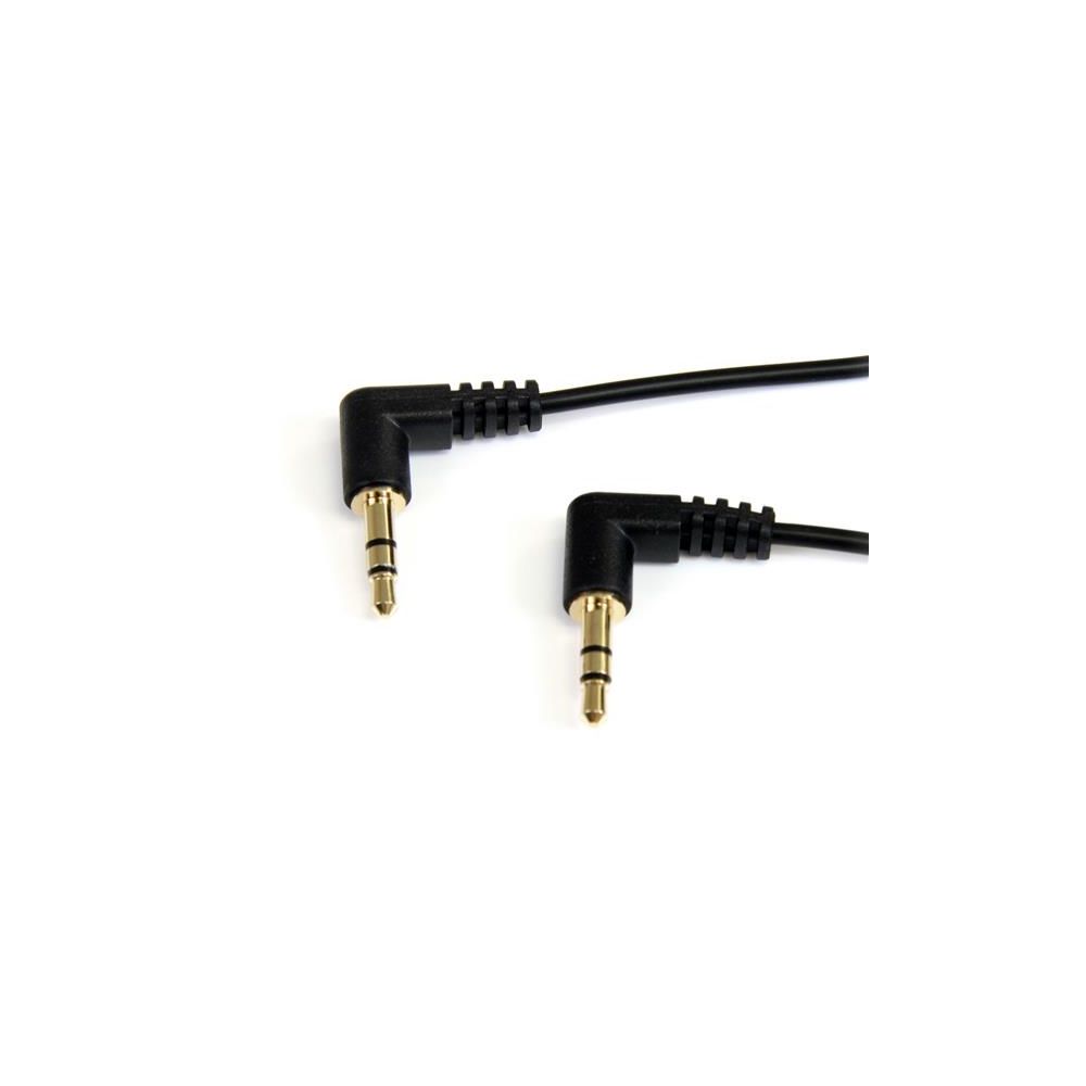 Startech - Câble audio stéréo Slim 3,5 mm à angle droit de 30 cm - M/M - Câble Jack
