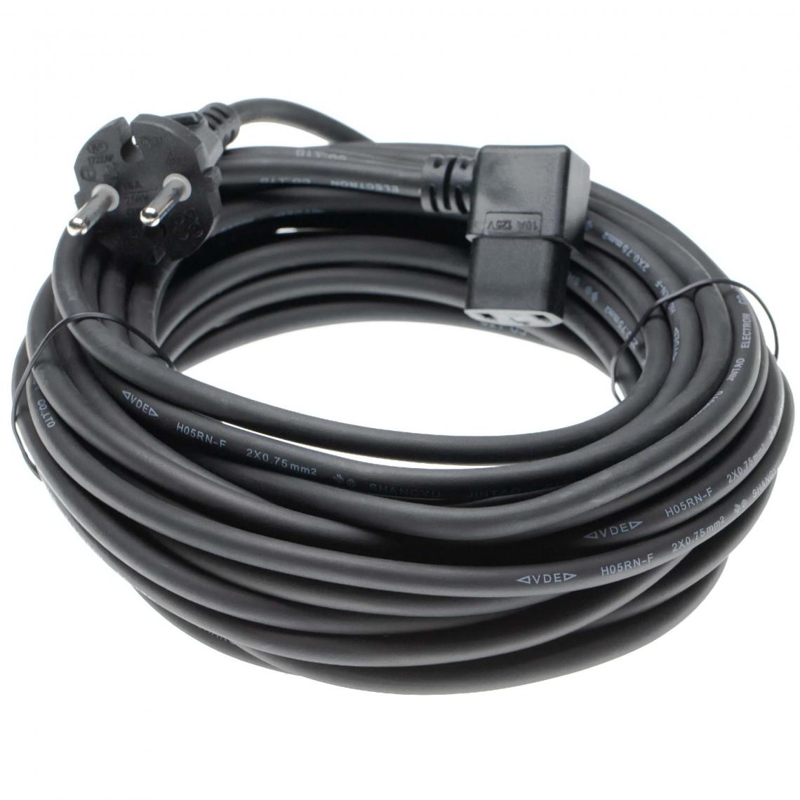Vhbw - vhbw câble électrique compatible avec Kirby Sentria F-Style, Sentria II, Avalir, G9, Avalir 2 aspirateurs - câble de 10m, câble électrique - Cordons d'alimentation