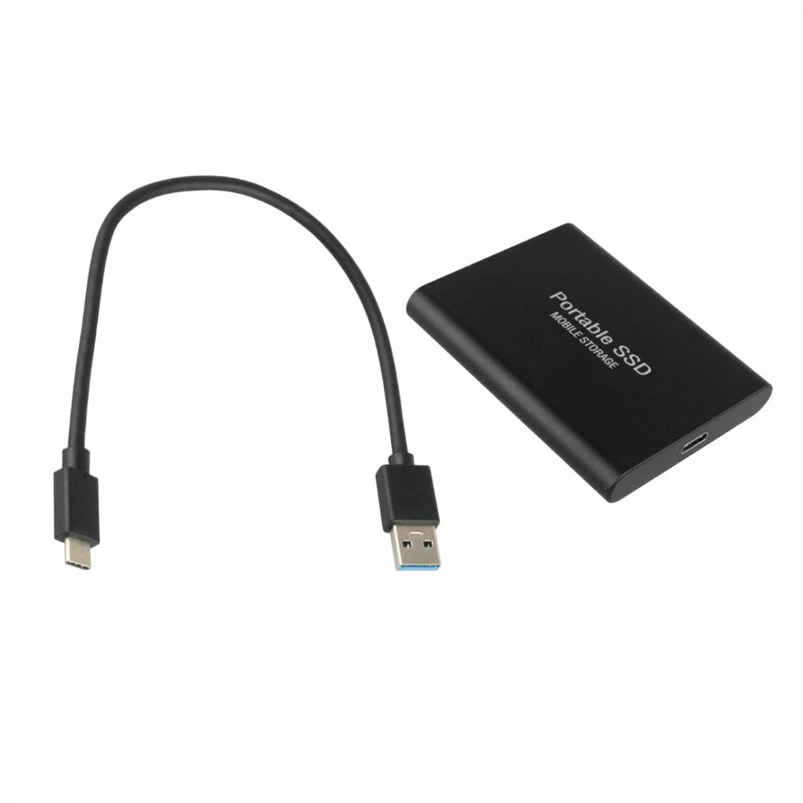marque generique - Stockage Externe SSD USB 3.1 Gen-1 Jusqu'à 1050 Mo / S Noir 500 Go - Disque Dur interne