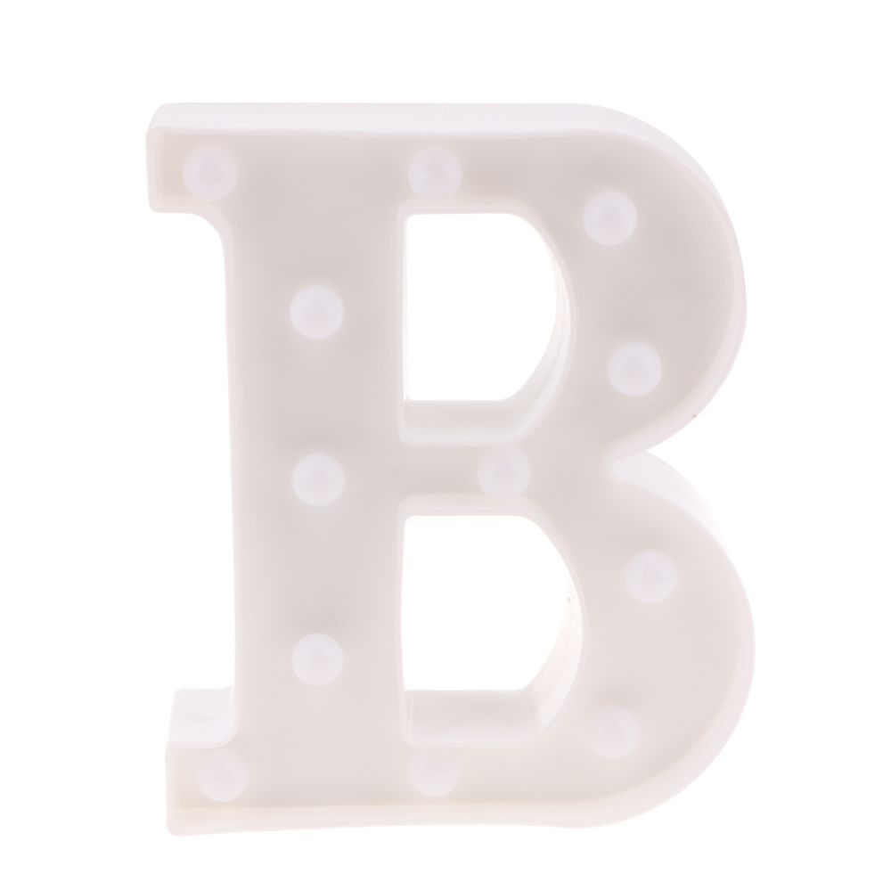 marque generique - alphabet led créatif led chape lumière lettre alphabet léger allumer signe b - Objets déco