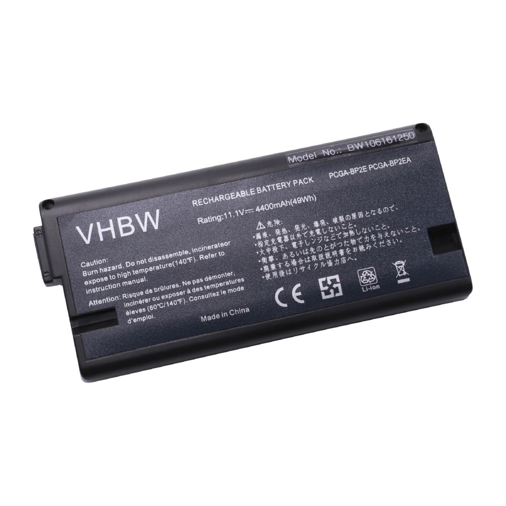 Vhbw - vhbw Li-Ion batterie 4400mAh (11.1V) noire pour ordinateur Sony VAIO PCG-GRX520/B, PCG-GRX520K, PCG-GRX56, PCG-GRX560/B comme PCGA-BP2E, PCGA-BP2EA. - Batterie PC Portable