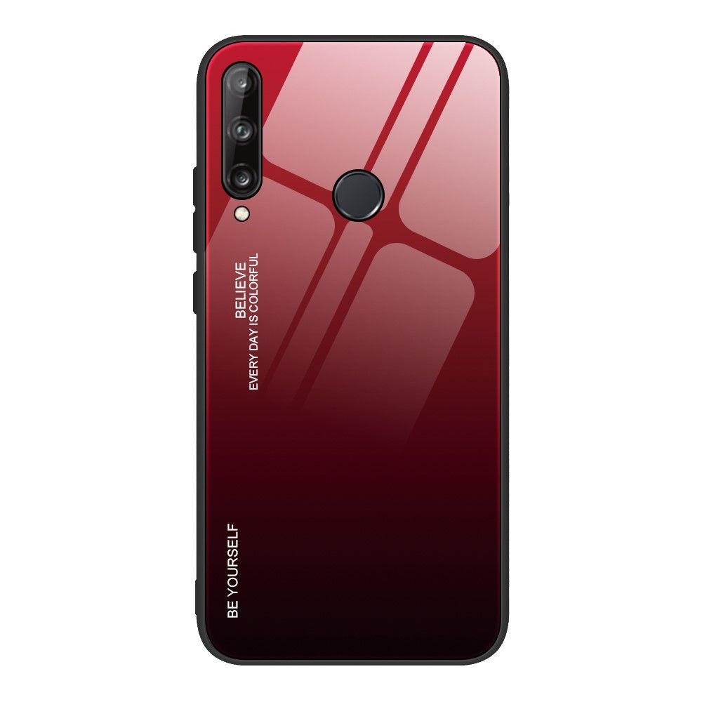 Generic - Coque en TPU dégradé de couleur rouge/noir pour votre Huawei P40 lite E/Y7p - Coque, étui smartphone