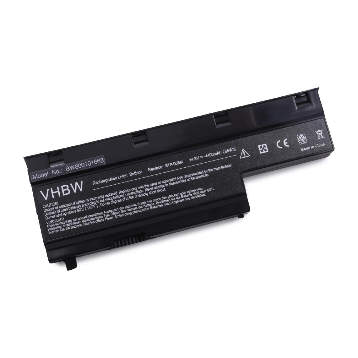 Vhbw - Batterie Li-Ion 4400mAh 14.4V noire pour ordinateur portable MEDION P7614 P 7614, E7211 E 7211, remplace le modèle 40029779 - Batterie PC Portable