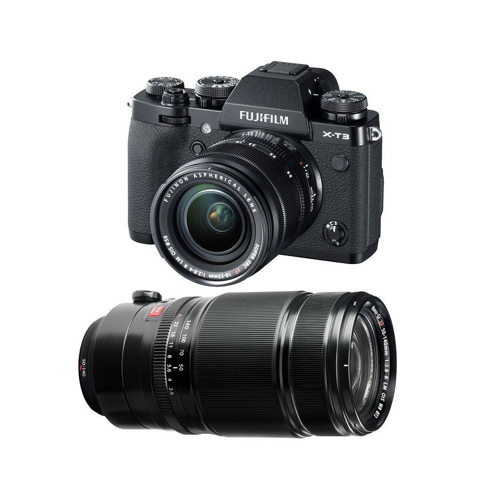 Fujifilm - PACK FUJIFILM X-T3 NOIR + 18-55 mm + 50-140 mm - Appareil Hybride