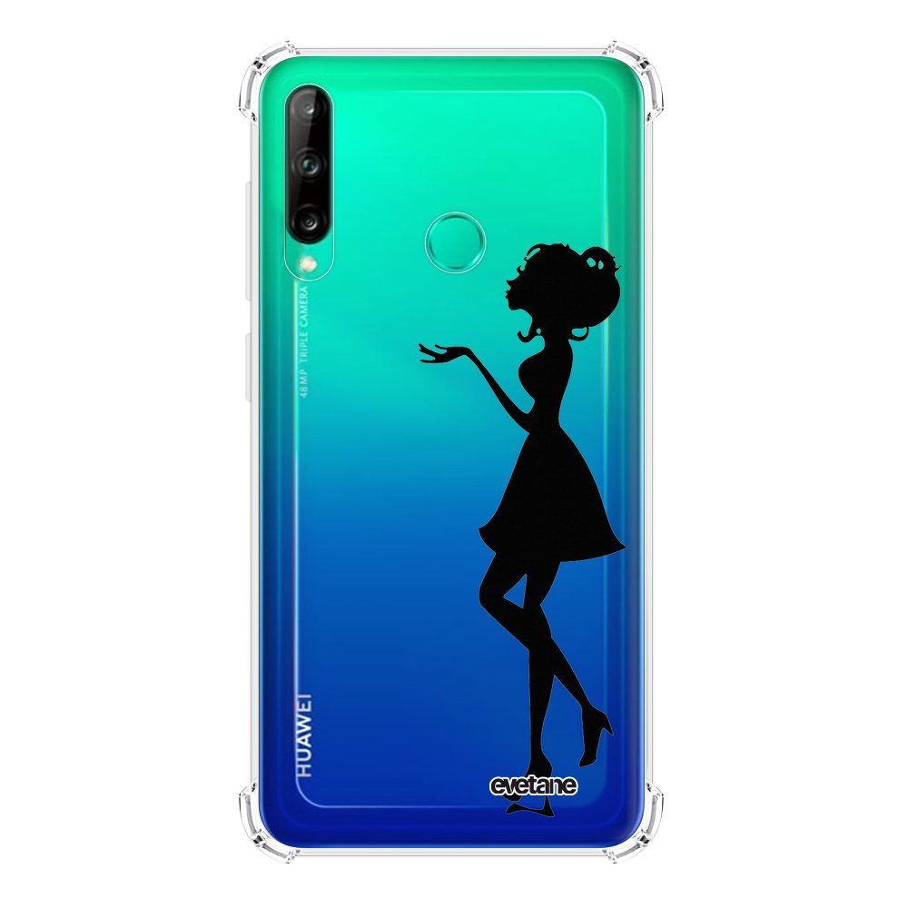 Evetane - Coque Huawei P40 Lite E anti-choc souple avec angles renforcés transparente Silhouette Femme Evetane - Coque, étui smartphone