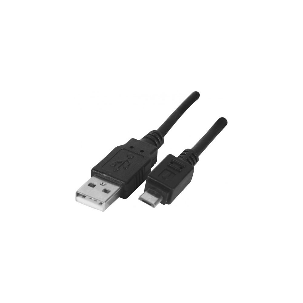 Abi Diffusion - Cordon USB 2.0 A / micro B noir - 3,0 m - Autres accessoires smartphone