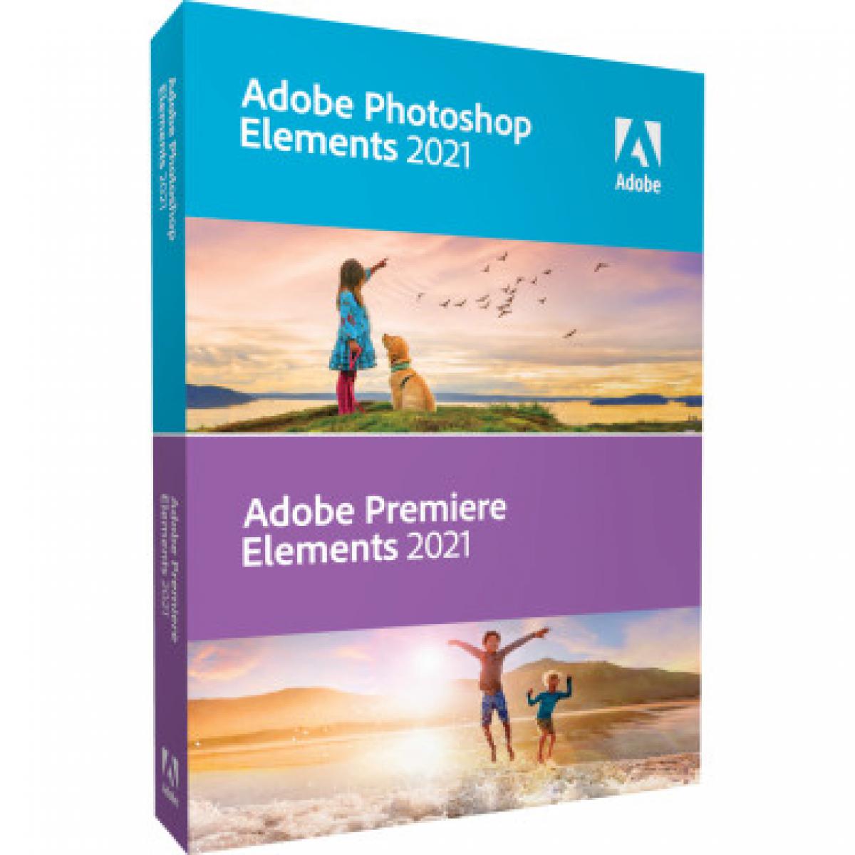 Adobe - Photoshop Elements 2021 & Premiere Elements 2021 - Licence Perpétuelle - 2 postes - Retouche Photo