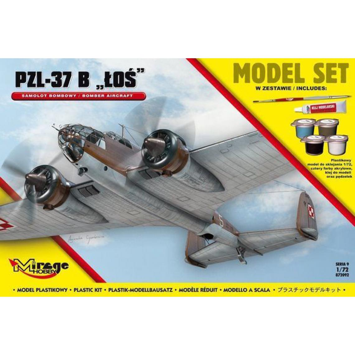 Mirage Hobby - PZL-37 B Los (Polish Bomber Aircraft) Model Set- 1:72e - Mirage Hobby - Accessoires et pièces