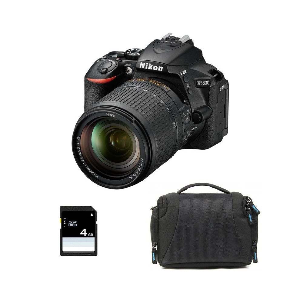 Nikon - PACK NIKON D5600 + 18-140 VR + SD 4Go + SAC - Reflex professionnel