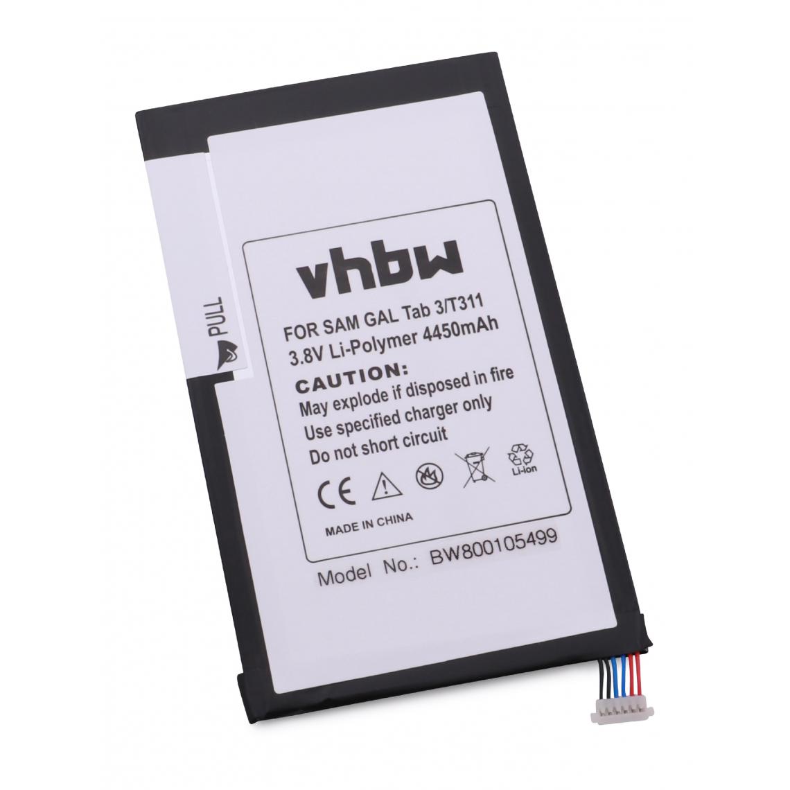 Vhbw - vhbw Batterie remplacement pour Samsung AAaD415JS/7-B, SP3379D1H pour tablette pad (4450mAh, 3,8V, Li-polymère) - Batterie PC Portable