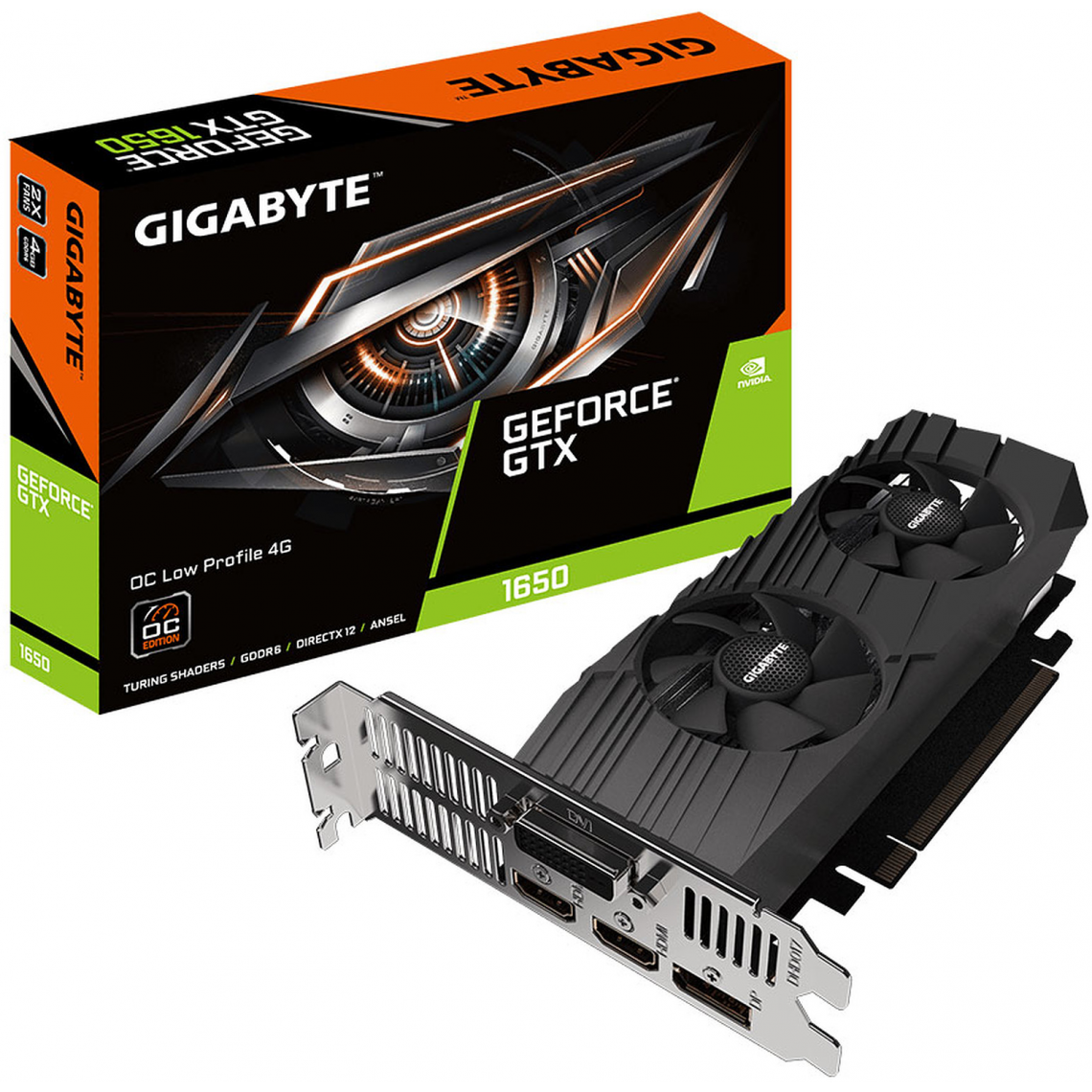 Gigabyte - GeForce GTX 1650 D6 OC Low Profile 4G - Carte Graphique NVIDIA