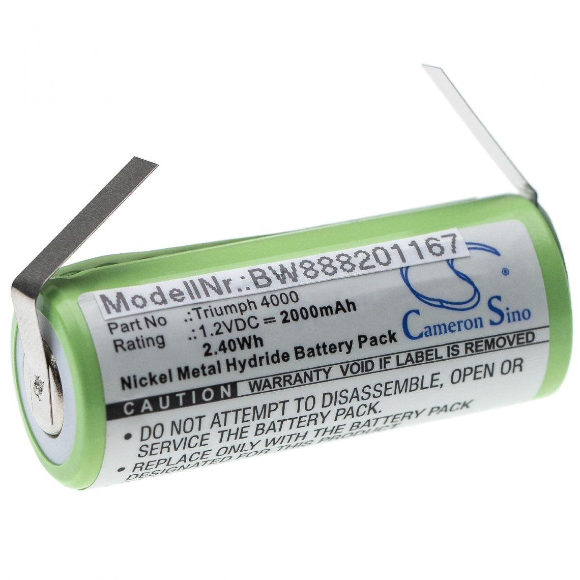 Vhbw - vhbw Batterie remplacement pour Oral-B 3745, 3761, 3762 pour brosse à dents électrique (2000mAh, 1,2V, NiMH) - Brosses