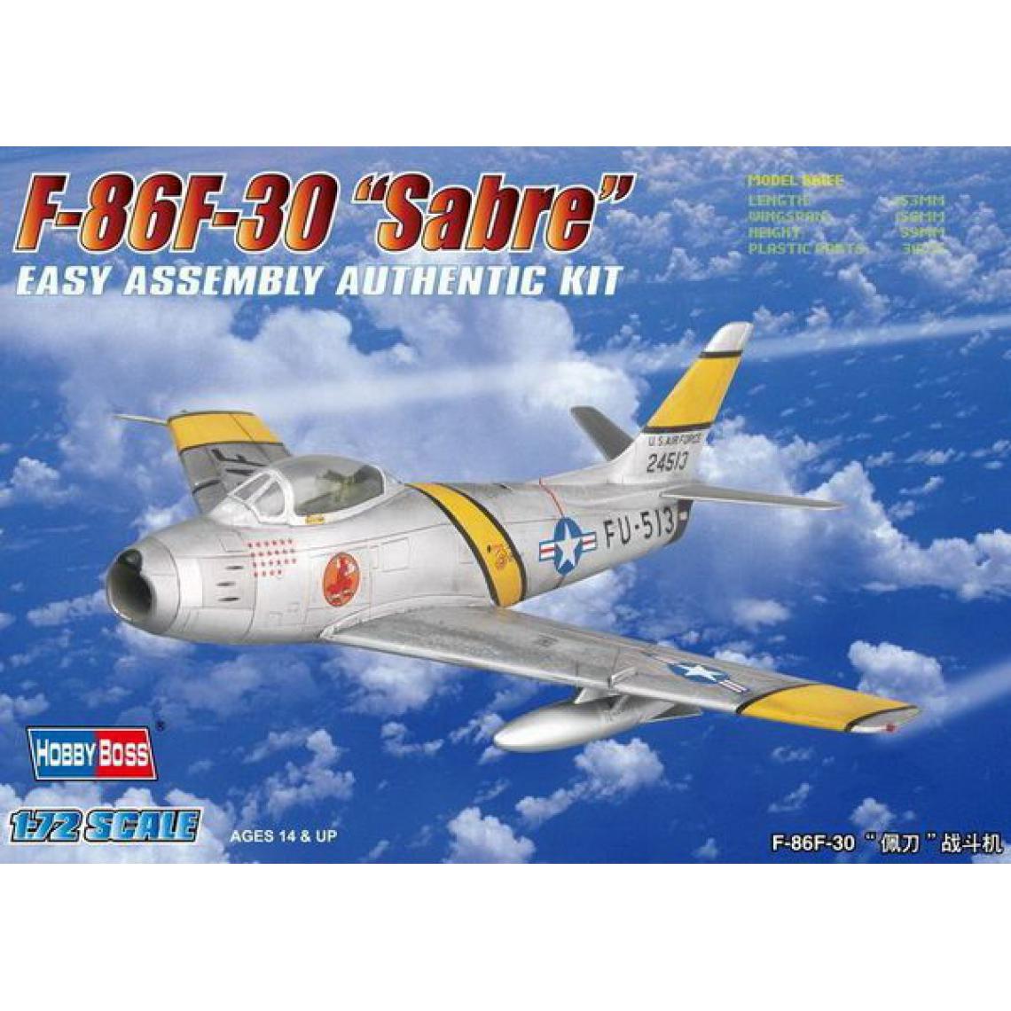 Hobby Boss - F-86F-30 'Sabre' Fighter - 1:72e - Hobby Boss - Accessoires et pièces