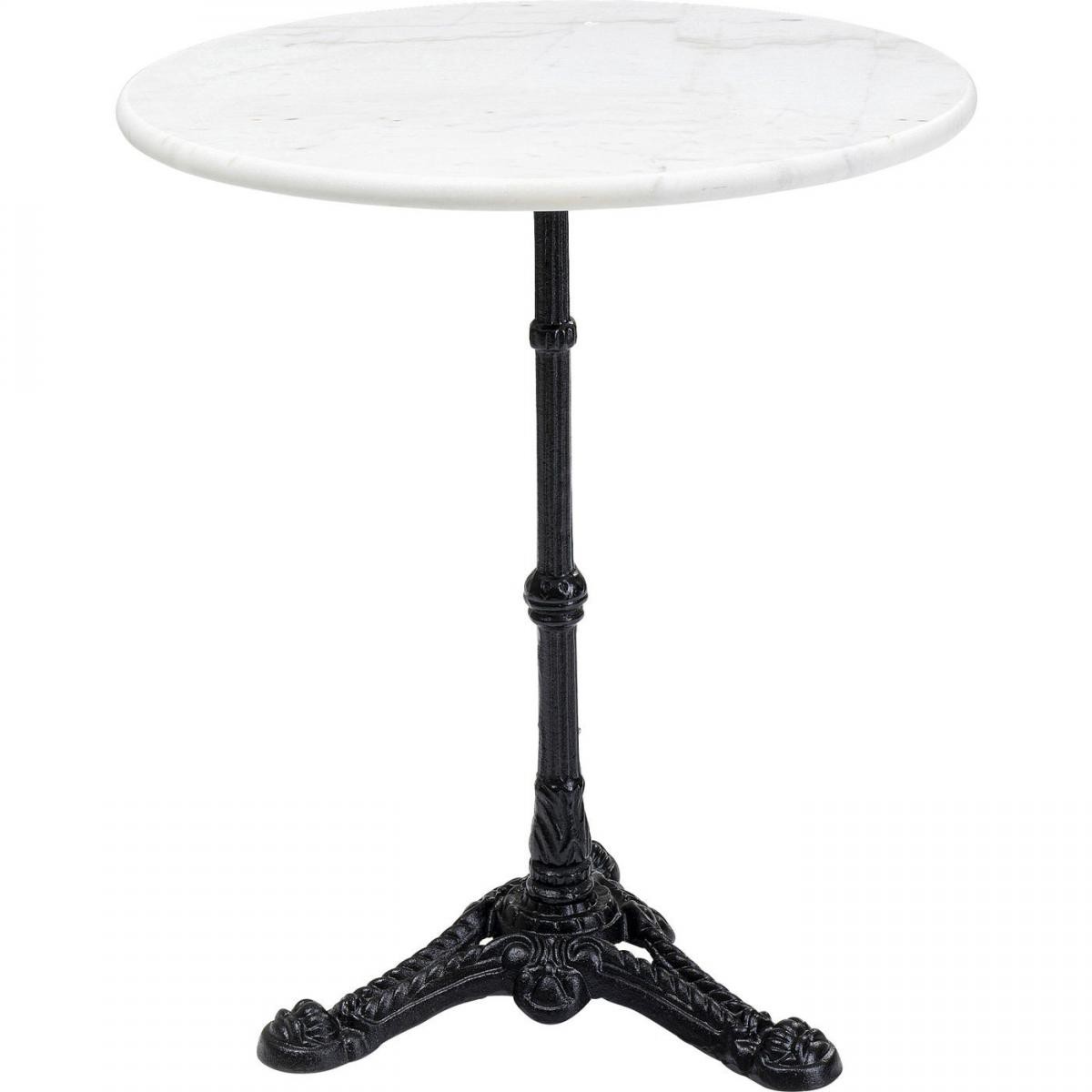 Karedesign - Table Bistrot ronde 60cm marbre blanc Kare Design - Tables à manger