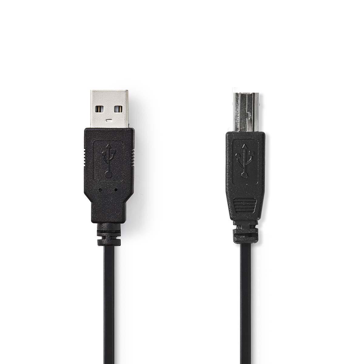 Nedis - Nedis Câble USB 2.0 A Mâle - B Mâle 2,0 m Noir - Câble antenne
