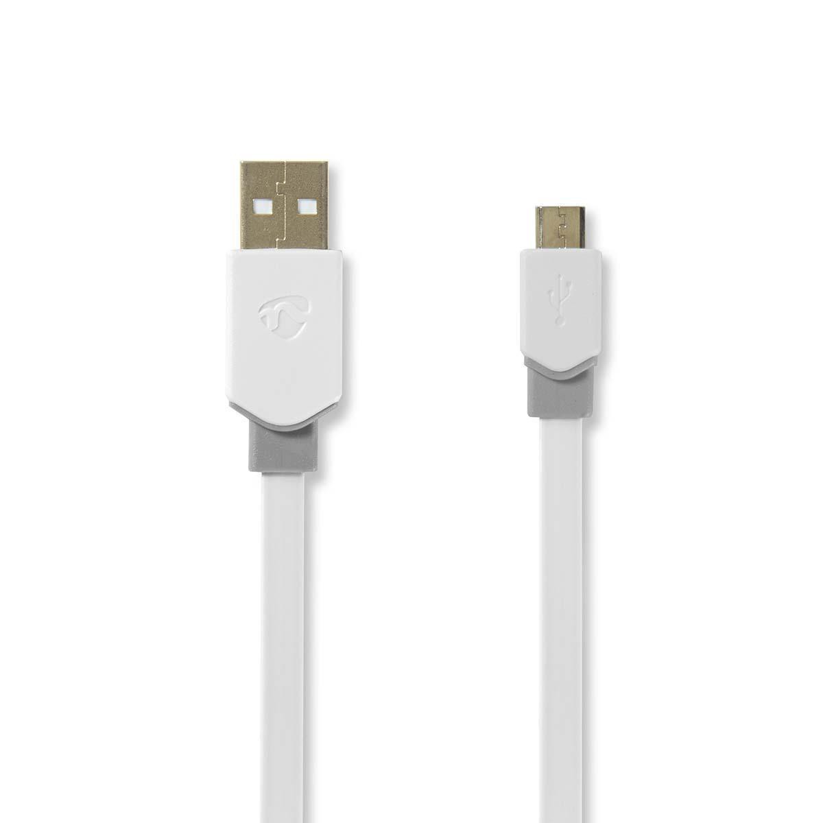 Nedis - Nedis Câble USB 2.0 A Mâle - Micro B Mâle 1,0 m Blanc - Câble antenne