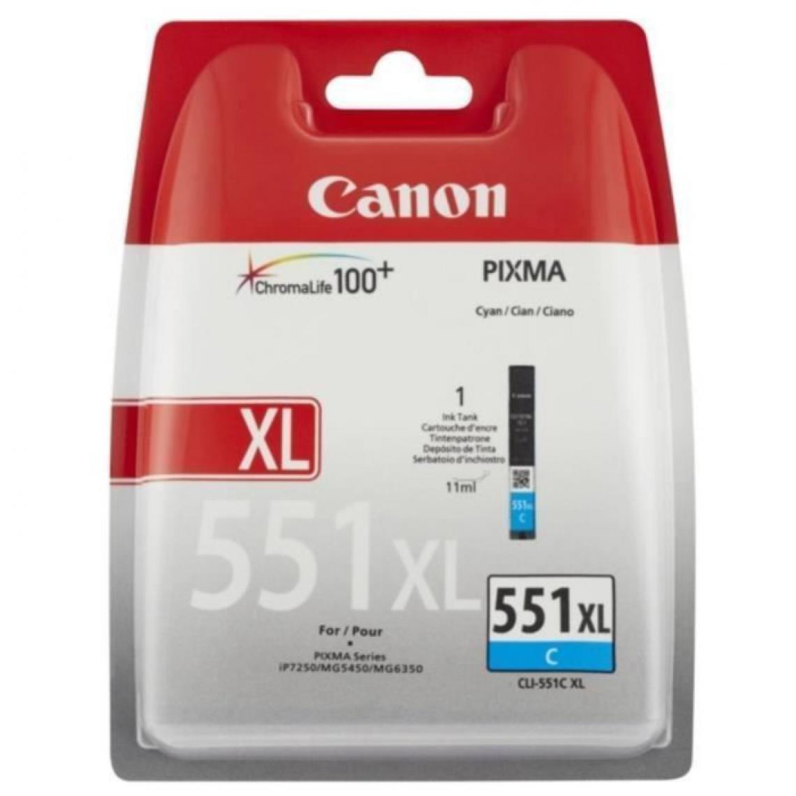 Canon - CANON Cartouche dencre a Haut rendement CLI-551XL C - Cyan - Blister - Cartouche d'encre