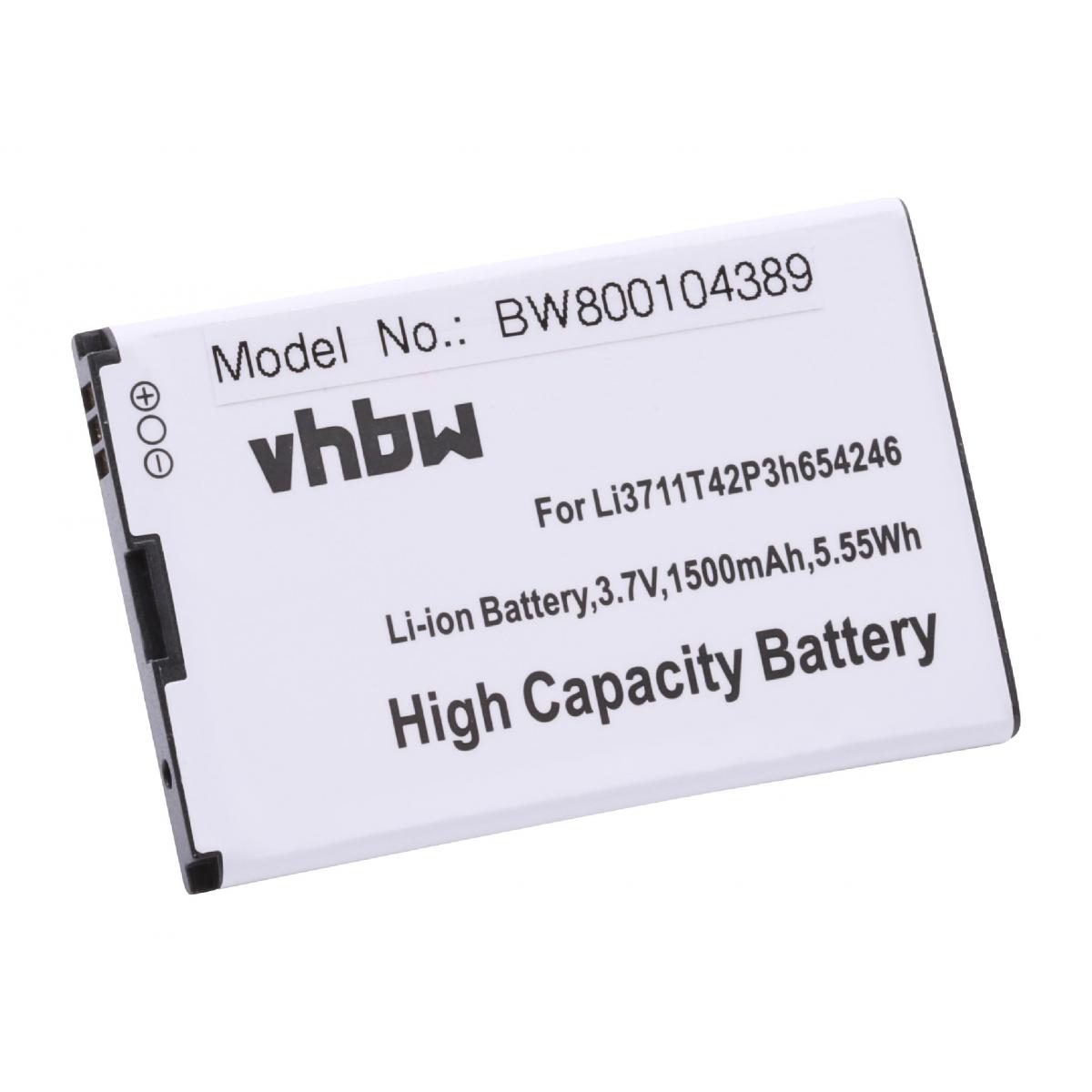 Vhbw - vhbw Batterie compatible avec B-Mobile BM-MF30, BT001W, MF30, WiFi smartphone (1500mAh, 3,7V, Li-ion) - Batterie téléphone