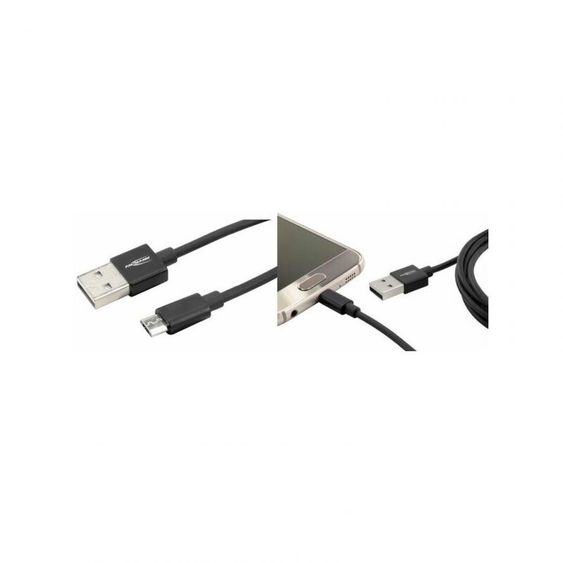 Ansmann - ANSMANN Câble de données & de charge, USB-A - Micro USB-B () - Connectique et chargeur pour tablette
