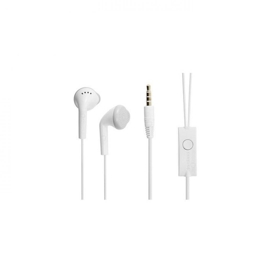 Samsung - Ecouteurs kit main-libre Samsung blanc EHS61ASFWE - Ecouteurs intra-auriculaires