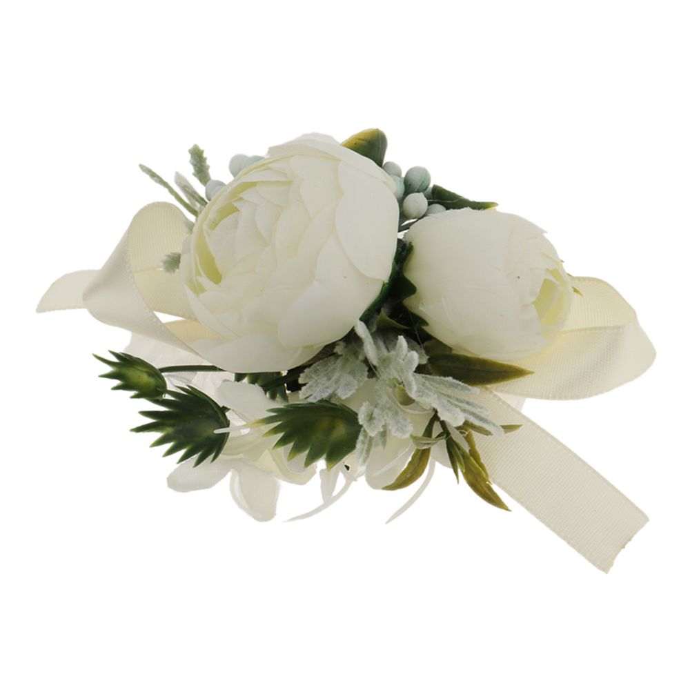 marque generique - Bracelet demoiselle d'honneur corsage fleurs à la main mariage offre e - Plantes et fleurs artificielles