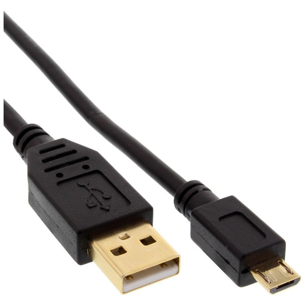 Inline - Câble InLine® Micro USB 2.0 USB Type A mâle à Micro-B mâle noir 3m - Câble USB