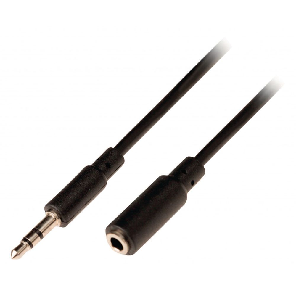 marque generique - Câble audio stéréo Extension 3.5 M - 3.5 F 3,5 mm mâle - 3,5 mm femelle 3.00 m Noir - Câble Jack