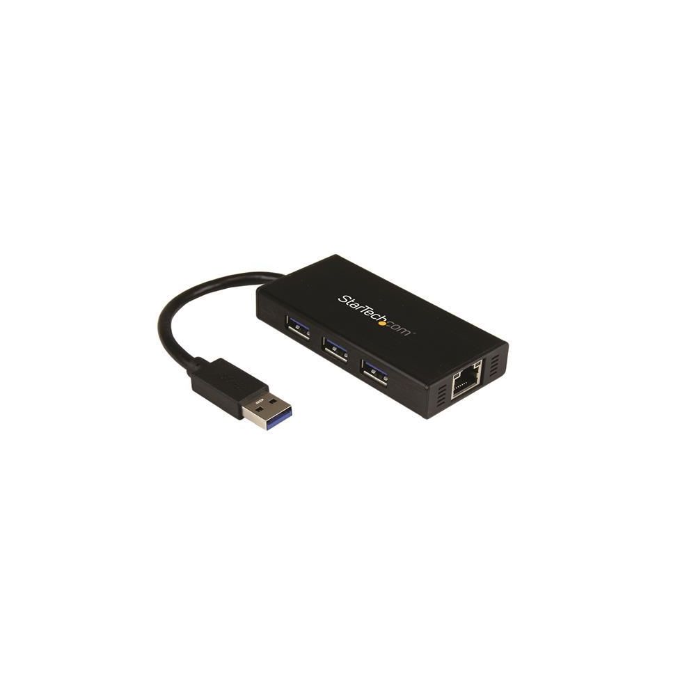 Startech - Hub USB 3.0 portable à 3 ports avec câble intégré - Câble USB