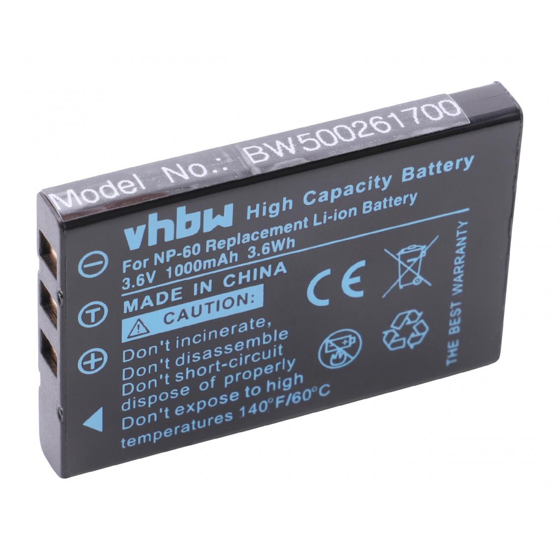 Vhbw - vhbw Batterie compatible avec Sony Mylo COM-1, COM-1/B, COM-1/W, COM-2 appareil photo, reflex numérique (1000mAh, 3,6V, Li-ion) - Batterie Photo & Video
