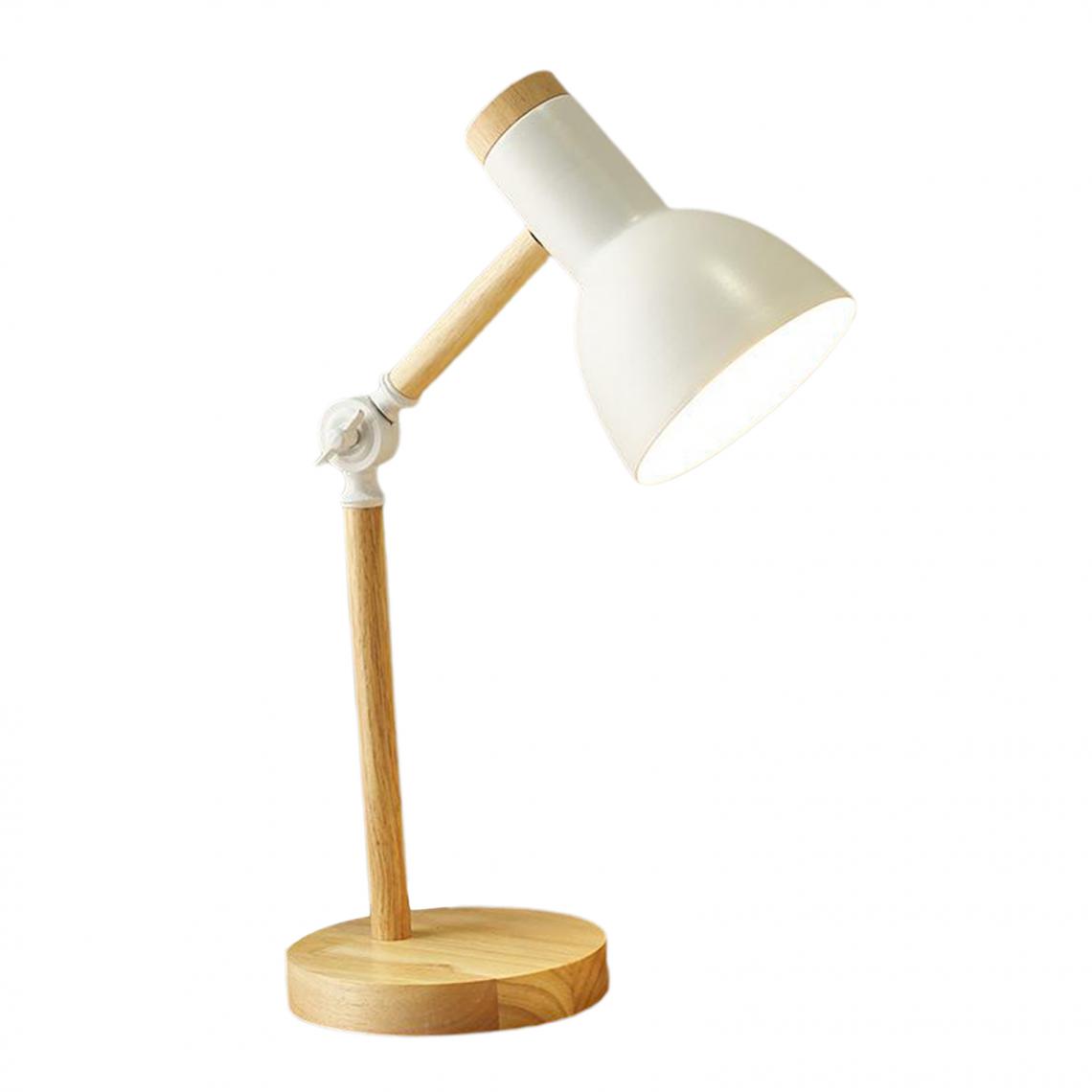 marque generique - Lampe De Table De Lecture Multi-articulée à LED En Bois élégant, Lampe De Travail, Vert Flexible 5W - Abats-jour