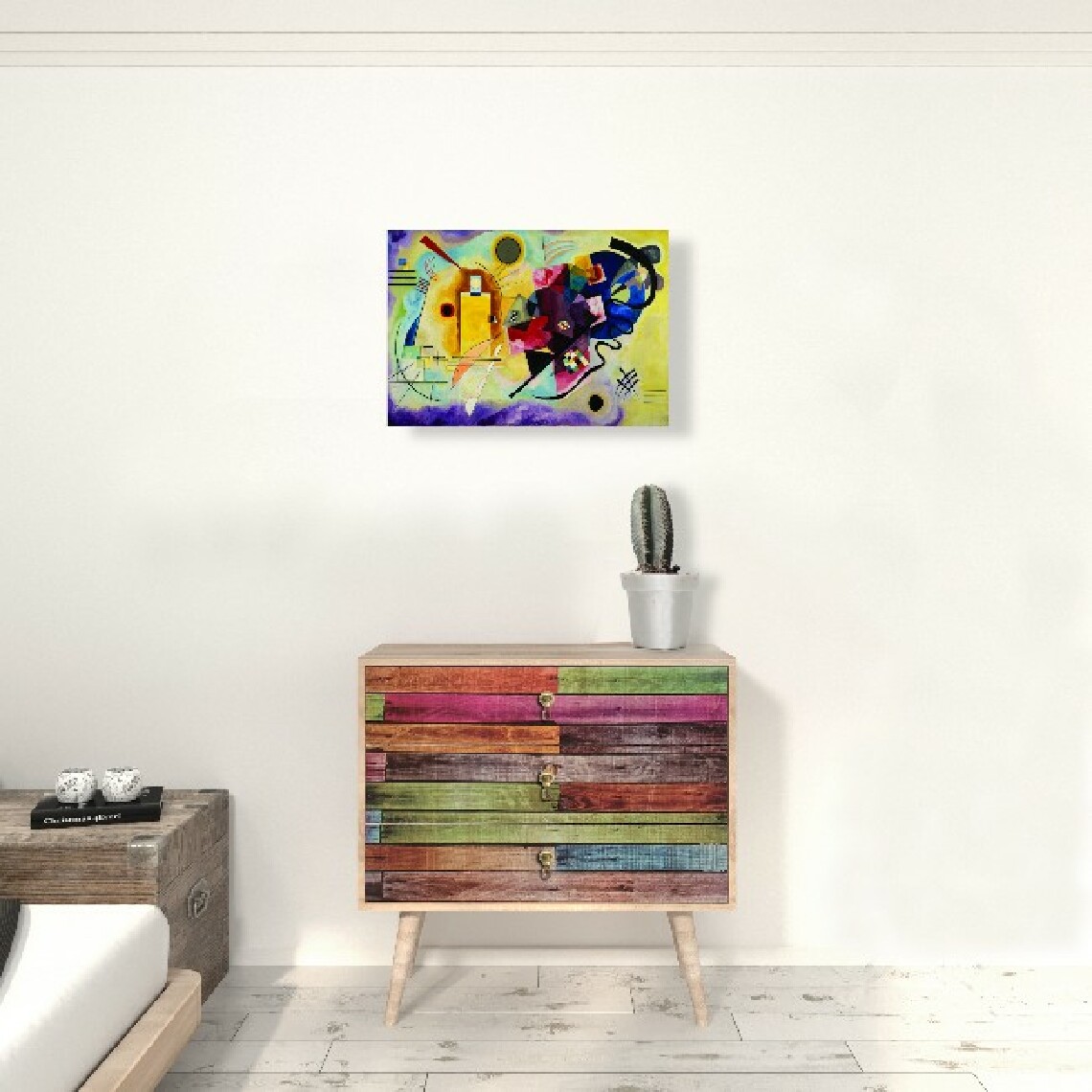 Homemania - HOMEMANIA Buffet de couleur - avec portes, étagères - Hall d'entrée, salon, chambre à coucher - Bois multicolore, 90 x 45 x 86 cm - Commode