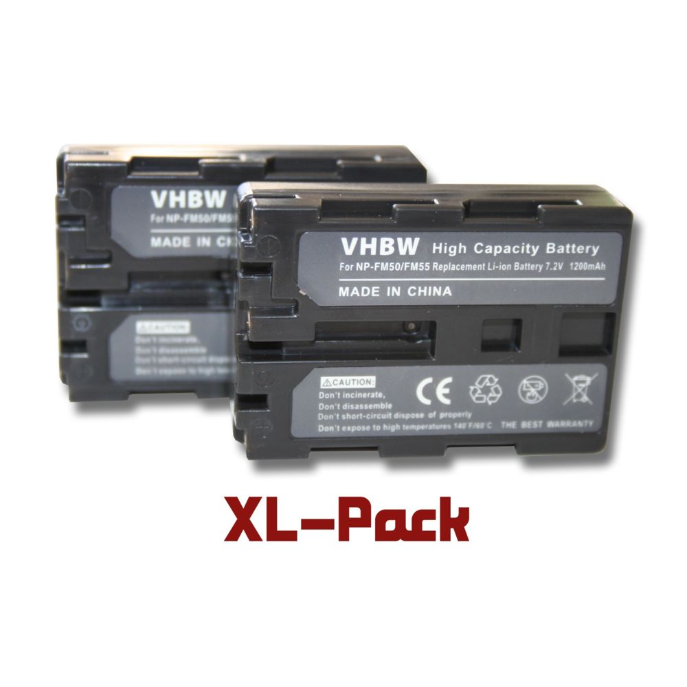 Vhbw - 2 batteries vhbw 1200mAh pour caméscope appareil photo Sony Video Walkman DCR-PC103 DCR-PC105 DCR-PC110 DCR-PC115 DCR-PC120BT DCR-PC330 DCR-PC9(E) - Batterie Photo & Video