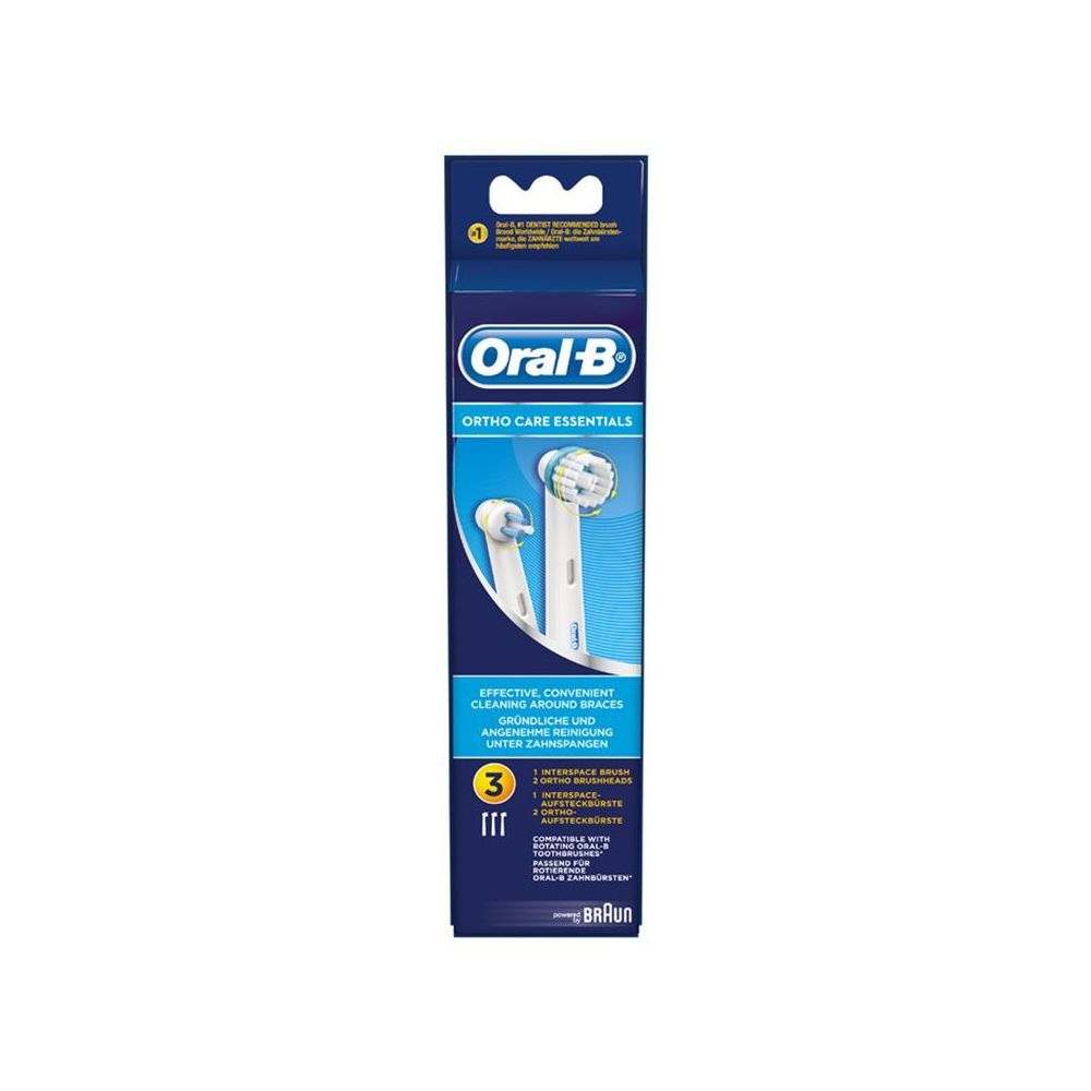 Oral-B - Brossettes pour brosses a dents électriques - ORAL-B Kit orthodontique OD17 Pack de 3 Porteurs d'appareils dentaires - Kits interdentaires