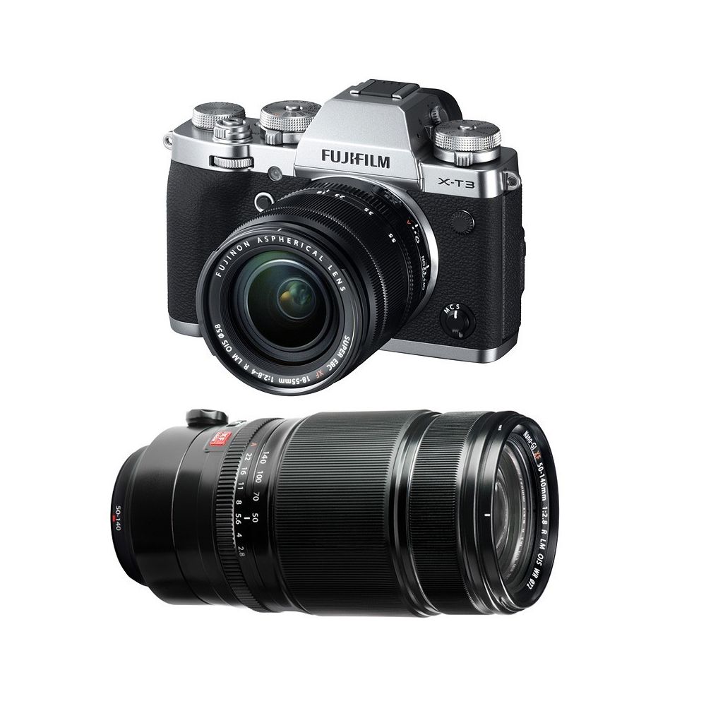 Fujifilm - PACK FUJIFILM X-T3 SILVER + 18-55 mm + 50-140 mm - Appareil Hybride