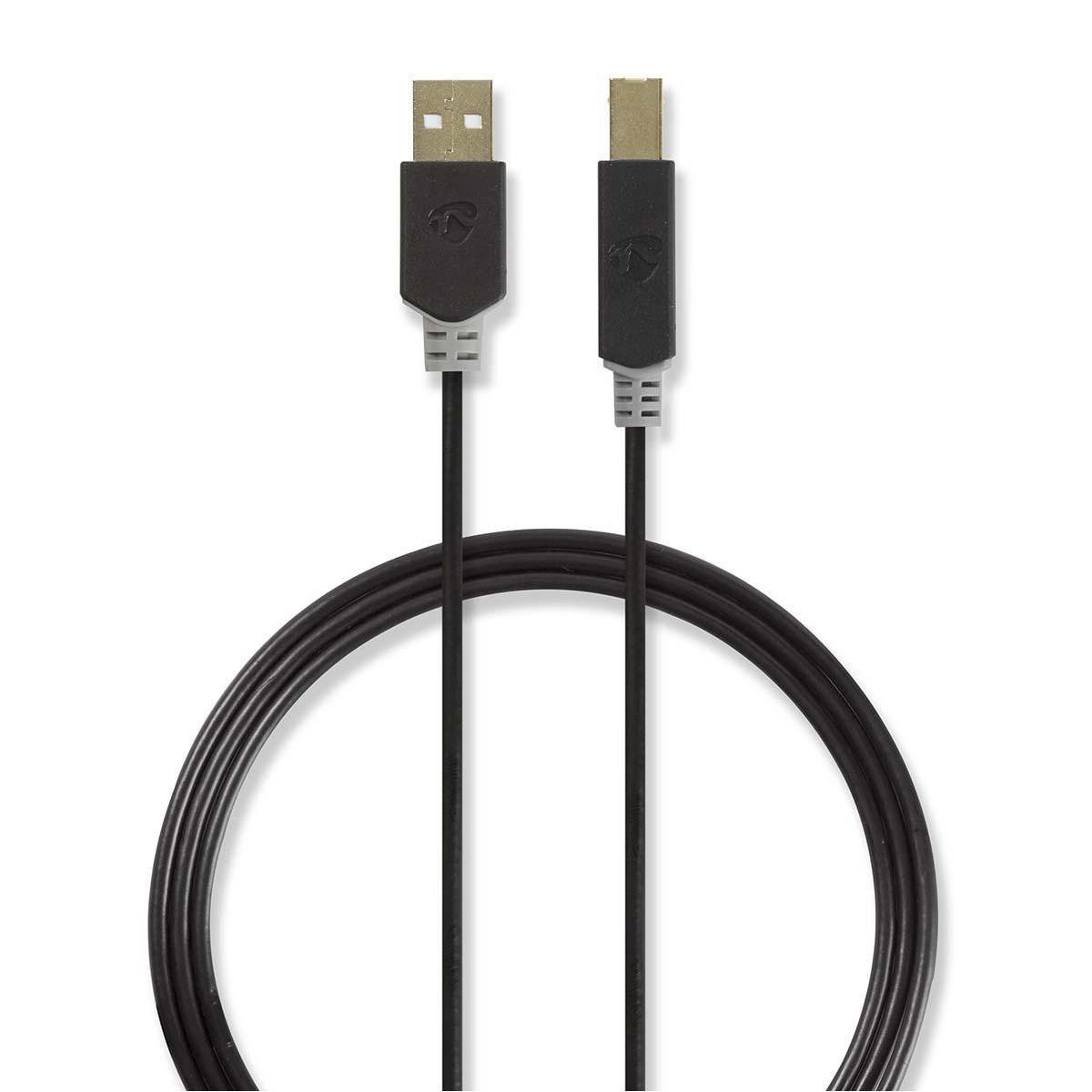 Nedis - Nedis Câble USB 2.0 A Mâle - B Mâle 3,0 m Anthracite - Câble antenne