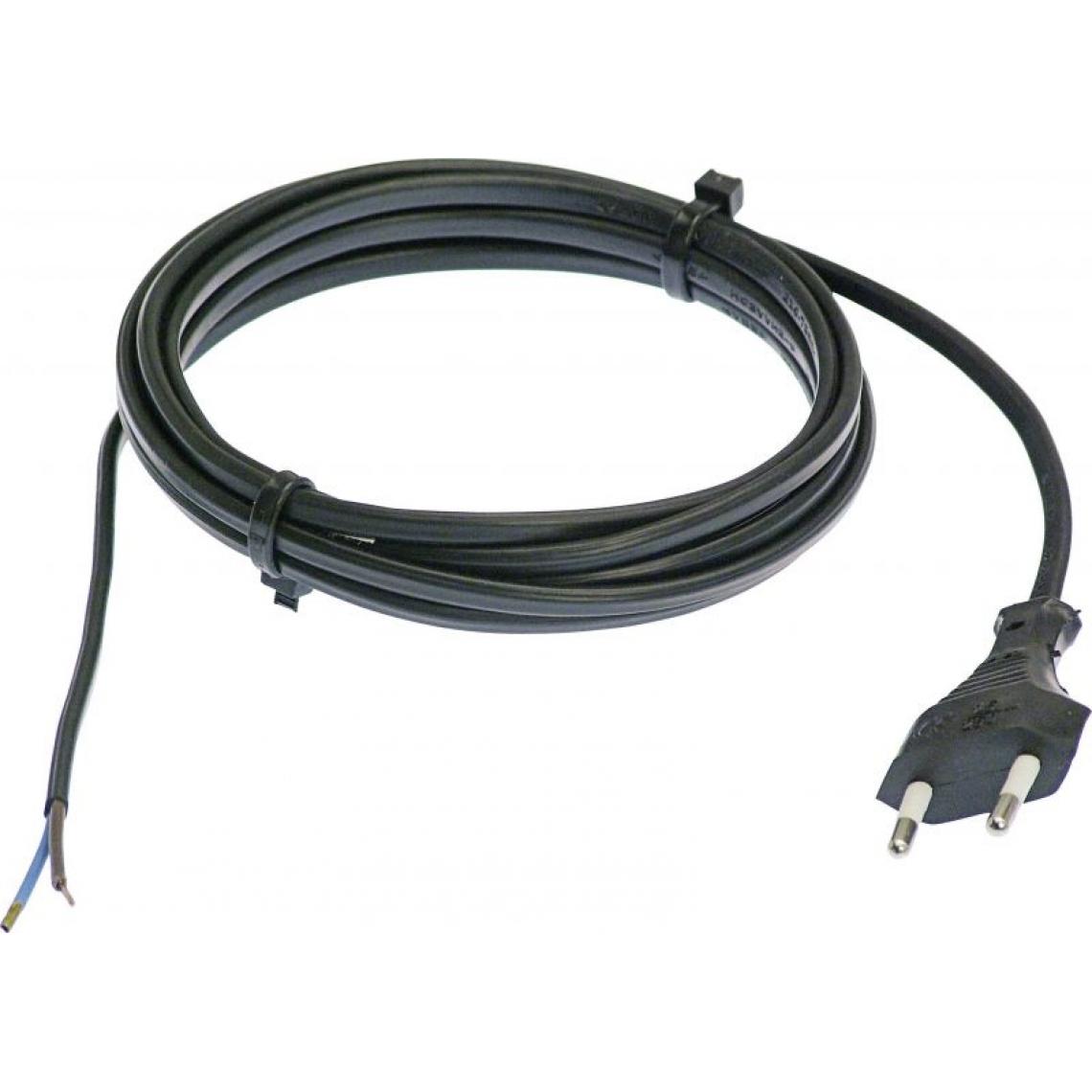 Inconnu - as – Schwabe Câble de raccordement H03VVH2-F 2 x 0,75, 1,5 m, Noir, 70642 - Câble antenne