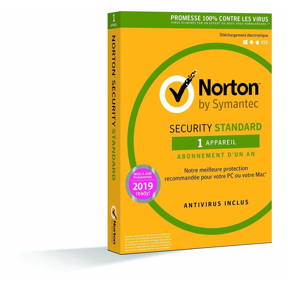 Norton - NORTON SECURITY 2019 STANDARD (1 appareil / 1 an) - Antivirus