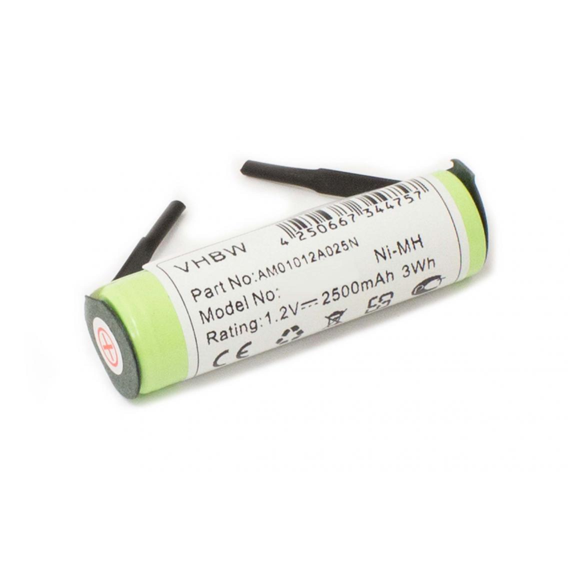Vhbw - vhbw Batterie compatible avec Braun Micron Vario 3, Oral-B Professional Care 8000 brosse à dents électrique (2500mAh, 1,2V, NiMH) - Brosses