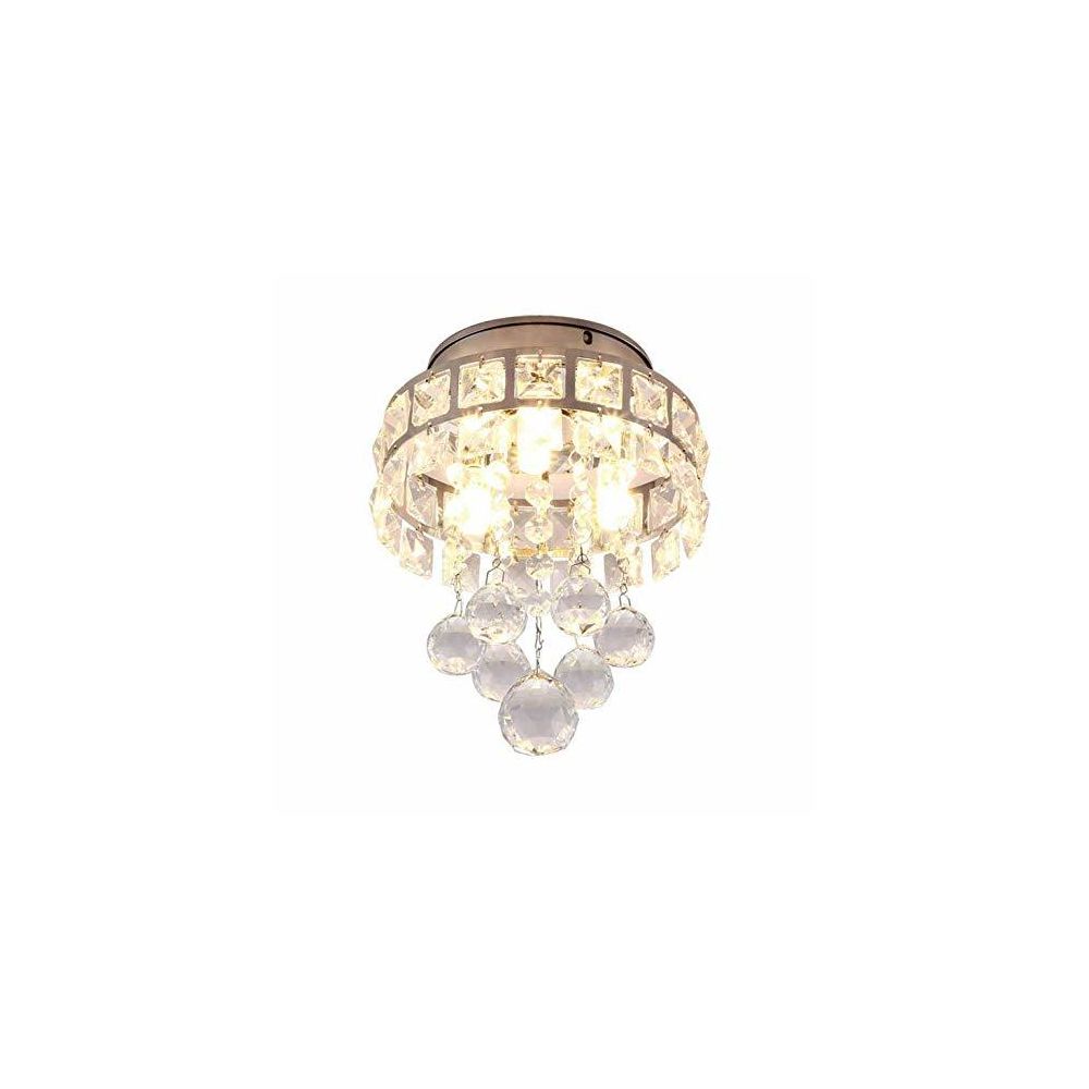 Stoex - Moderne Plafonnier en Cristal LED Chrome Métal, Luxe Lustre avec Design élégant Lampe de Plafond Éclairage pour Chambre à Coucher, Couloir, Salon - Plafonniers