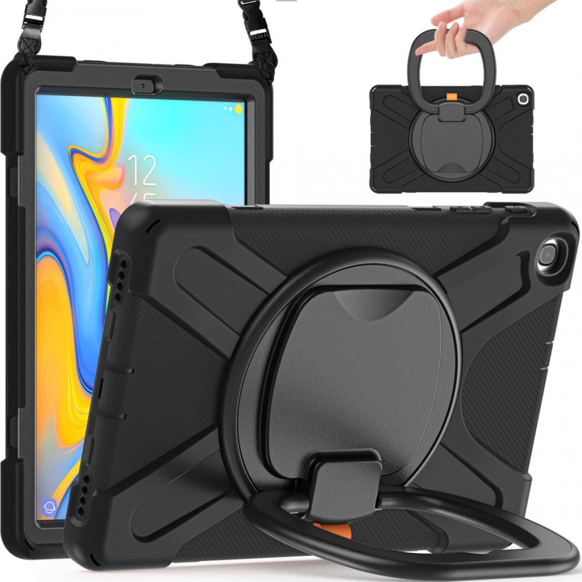 Other - Coque en TPU (Style B) avec béquille pivotante à 360° et bandoulière noir pour votre Samsung Galaxy Tab A 10.1 (2019) - Housse, étui tablette