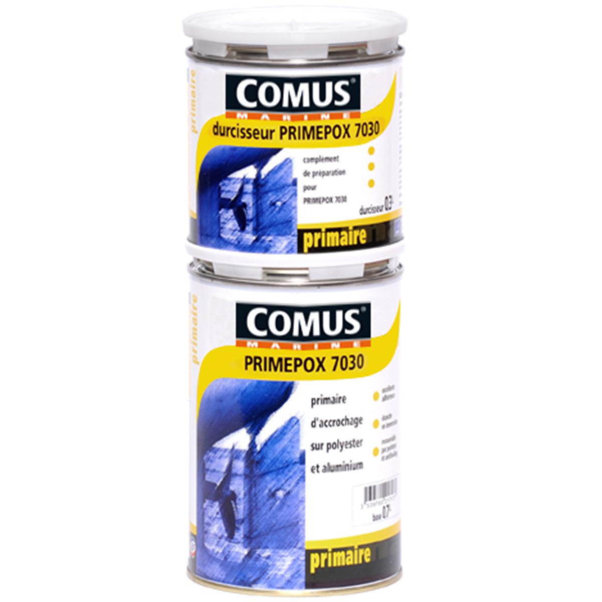 Comus - PRIMEPOX 7030 (B+D) - Gris clair 1L - Primaire d'accrochage bi-composant époxy-polyamide - COMUS MARINE - Peinture extérieure