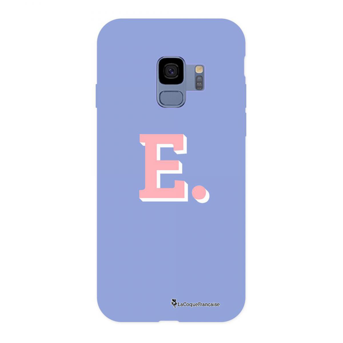 La Coque Francaise - Coque Samsung Galaxy S9 Silicone Liquide Douce lilas Initiale E La Coque Francaise. - Coque, étui smartphone
