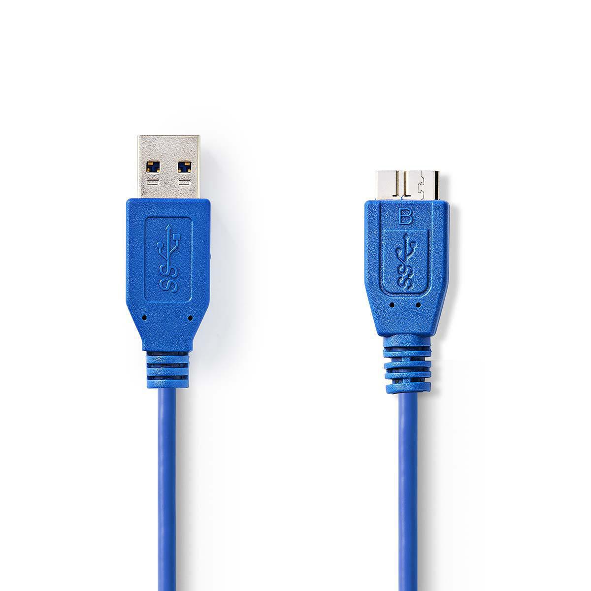 Nedis - Nedis Câble USB 3.0 A Mâle - Micro B Mâle 2,0 m Bleu - Câble antenne