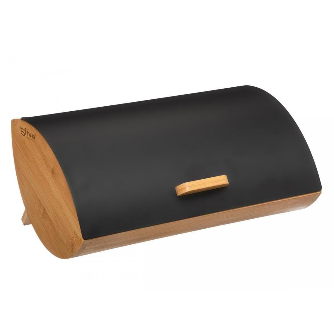 Pegane - Boîte à pain en bambou coloris noir - Longueur 26 x Profondeur 16 x Hauteur 35,6 cm - Corbeille, panier