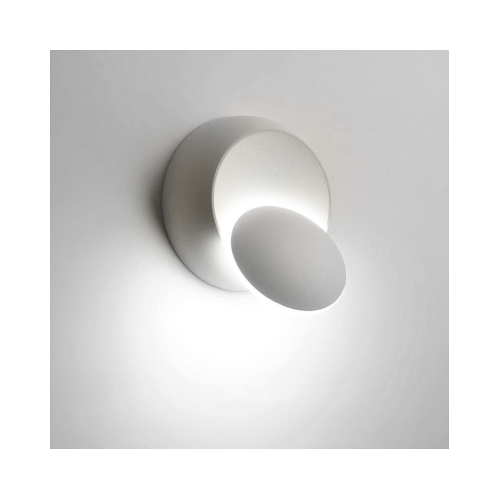Wewoo - Applique murale LED à orientable sur 360 degrés avec lampe de chevet blanche noire Créative moderne ronde moderne, température couleur: blanc (BLANC) - Appliques
