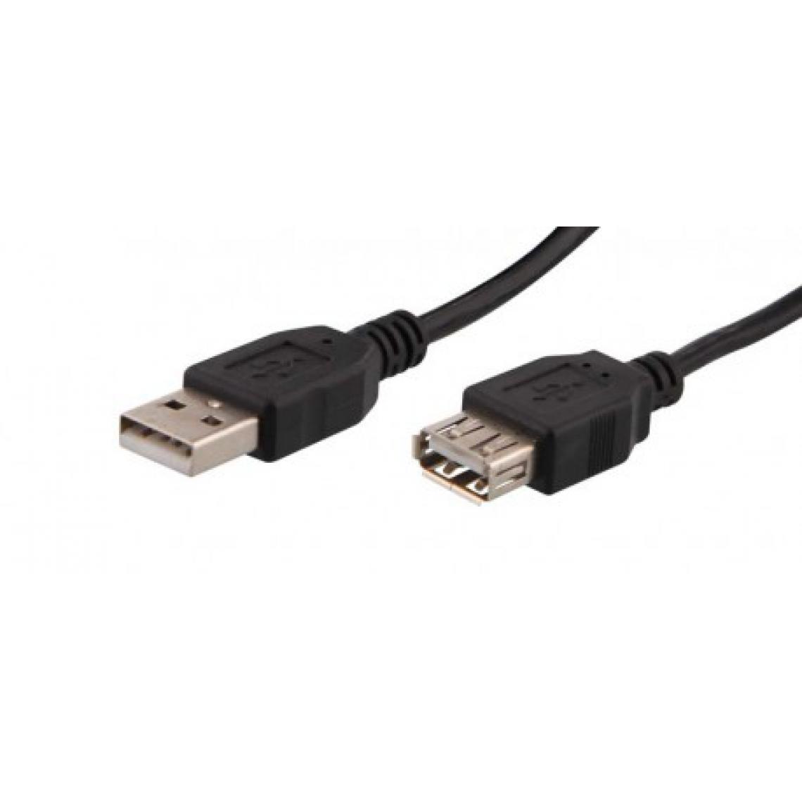 T'Nb - TNB CUSBMF18 - Câble USB 2.0 A M/A F 1.8m - noir - Câble antenne