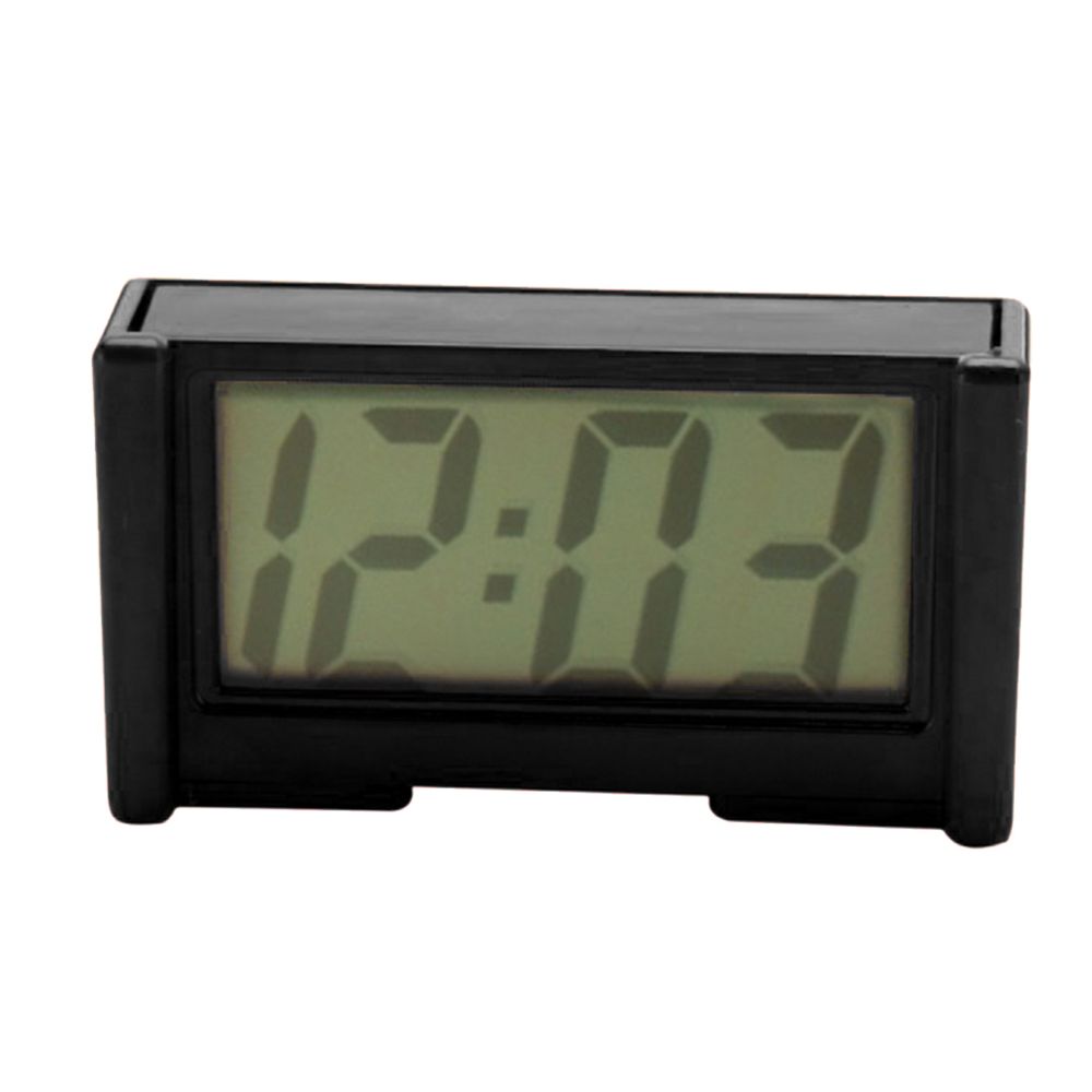 marque generique - Mini pile horloge à quartz horloge de voyage chambre à coucher maison horloge de table noir - Réveil