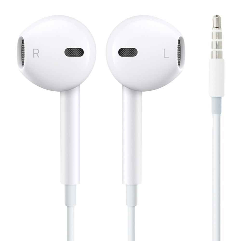 Apple - Apple Earpods Ecouteurs Kit Piéton 3.5mm Blanc - télécommande & micro - Ecouteurs intra-auriculaires