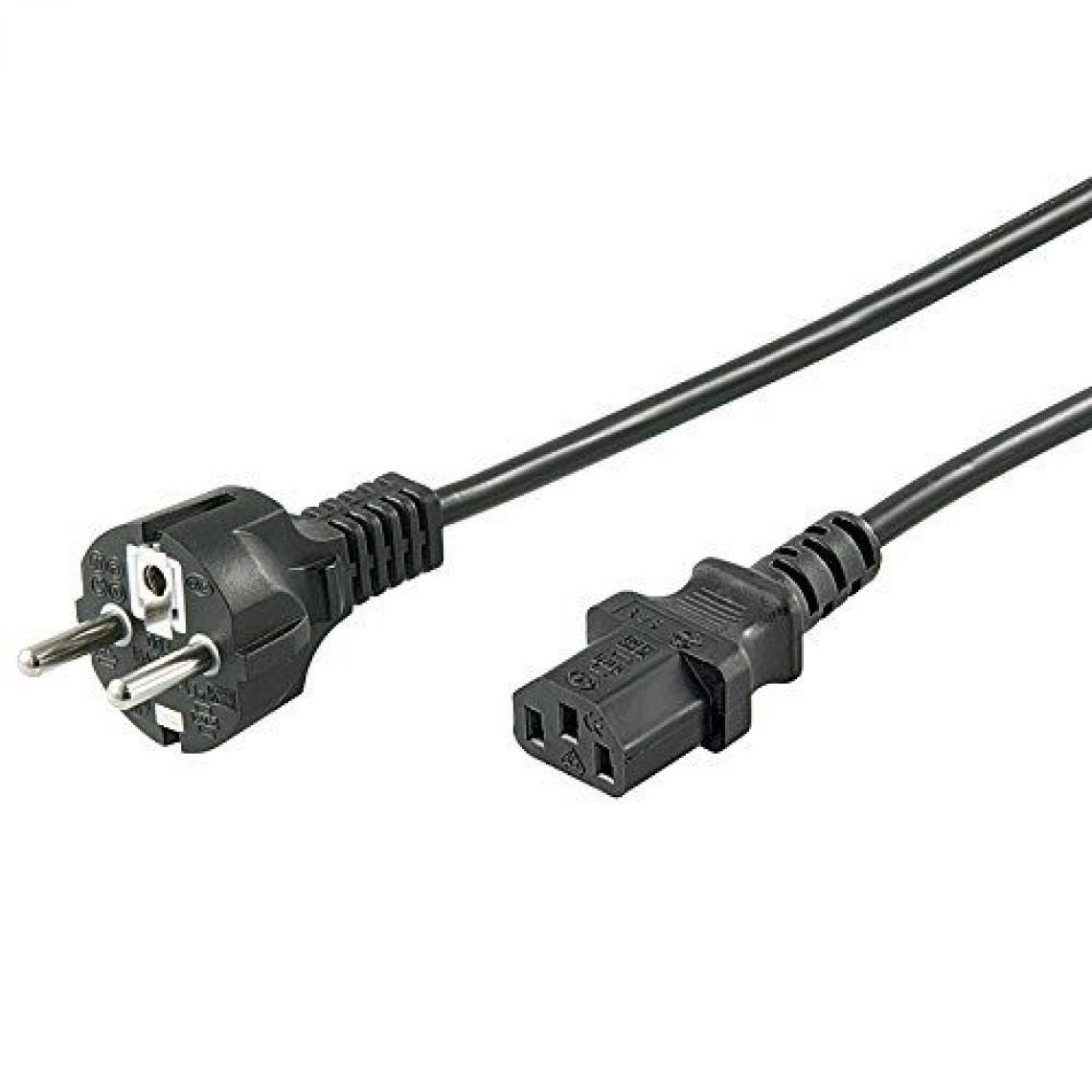 Inconnu - Goobay Câble d'alimentation 3 m, fiche Schuko (type F, CEE 7/7) vers Appareil femelle C13 Noir - Câble antenne